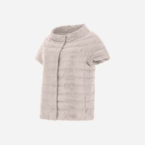 Herno Emilia Cap Sleeve Quilted Down Jacket, Size 42 (US 6) - color: chantilly